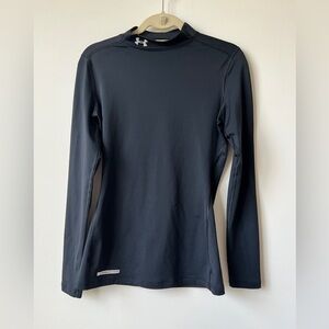 Under Armour ColdGear Mock Long Sleeve Black Top Women’s Medium Fitted